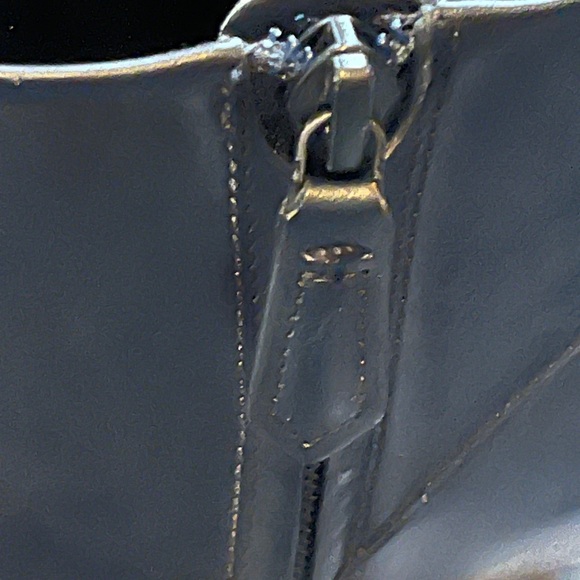 Tory Burch Navy Heeled Boots with white Accents - Picture 7 of 10